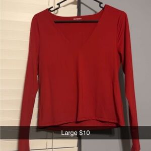 Old Navy Women's Scarlet Long Sleeve Top